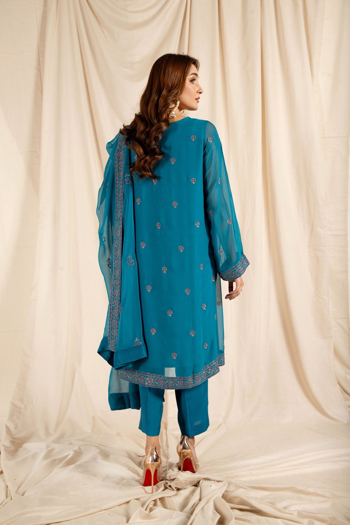 PRET EMBROIDERED & EMBELISHED CHIFFON 3 PCS