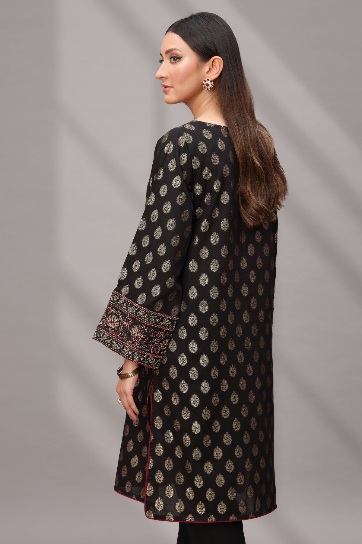 PRET PRINTED & EMBROIDERED COTTON JACQUARD 2 PCS