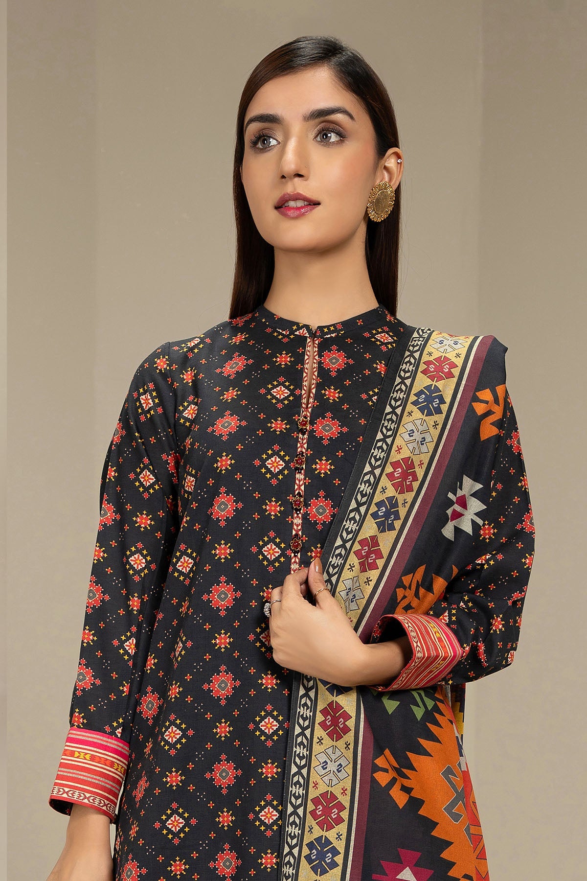 PRINTED KHADDAR 2 PCS (UNSTITCHED)