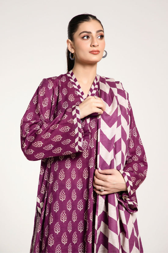 PRINTED SLUB KHADDAR 3 PCS (UNSTITCHED)