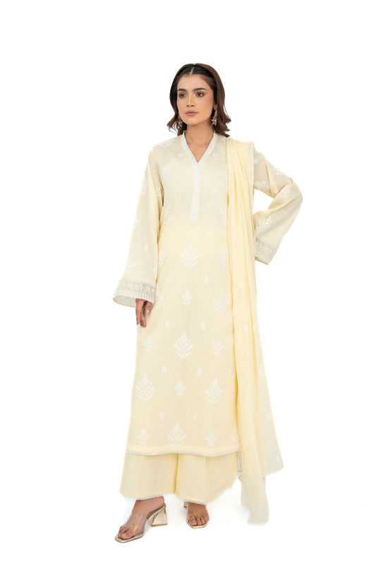 EMBROIDERED & EMBELISHED LAWN 3 PCS (UNSTITCHED)