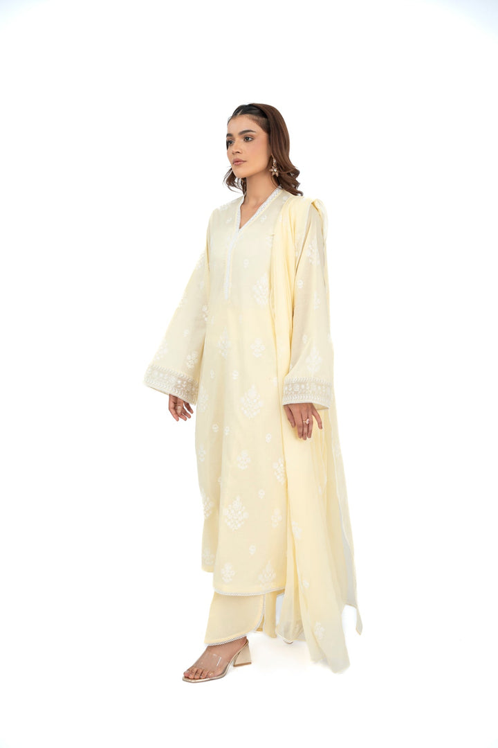 EMBROIDERED & EMBELISHED LAWN 3 PCS (UNSTITCHED)
