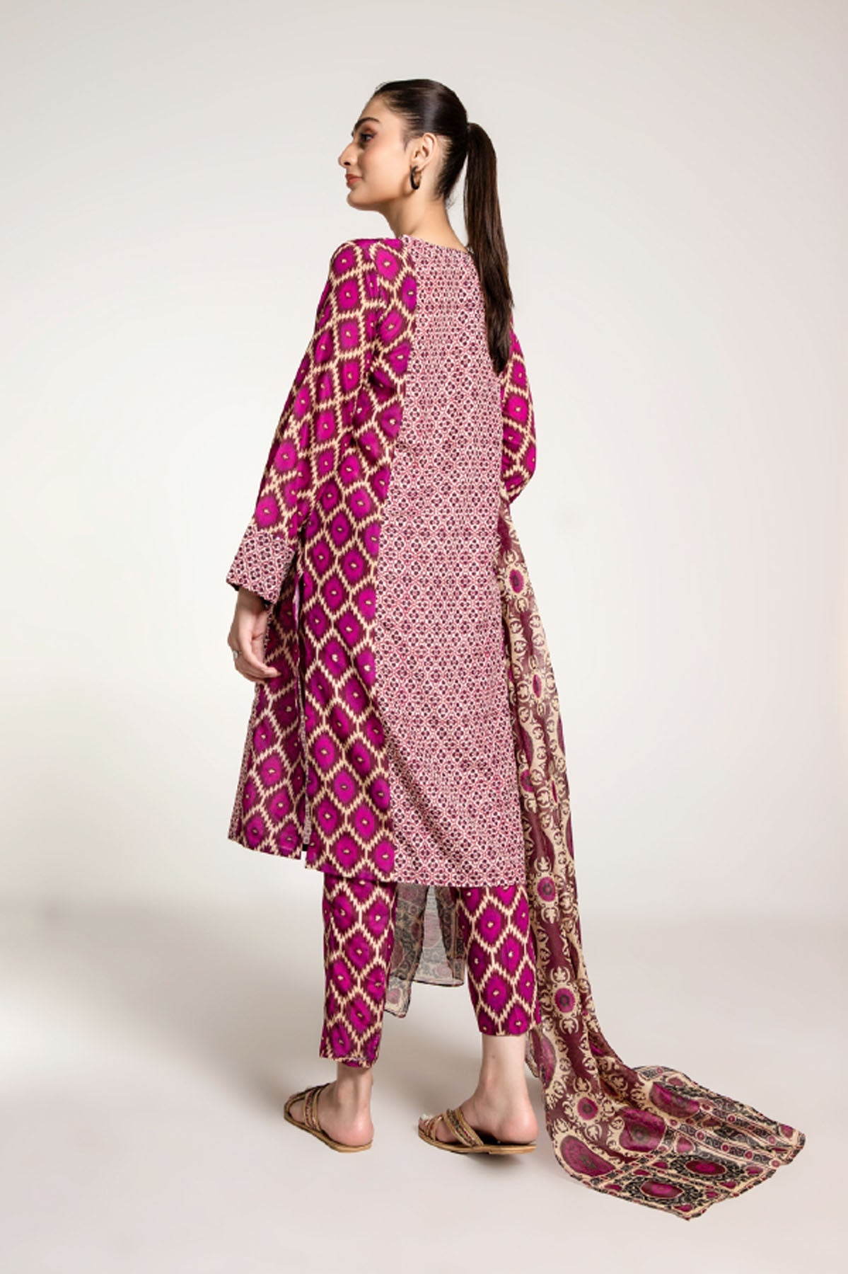 PRET PRINTED  POLY LAWN  3 PCS