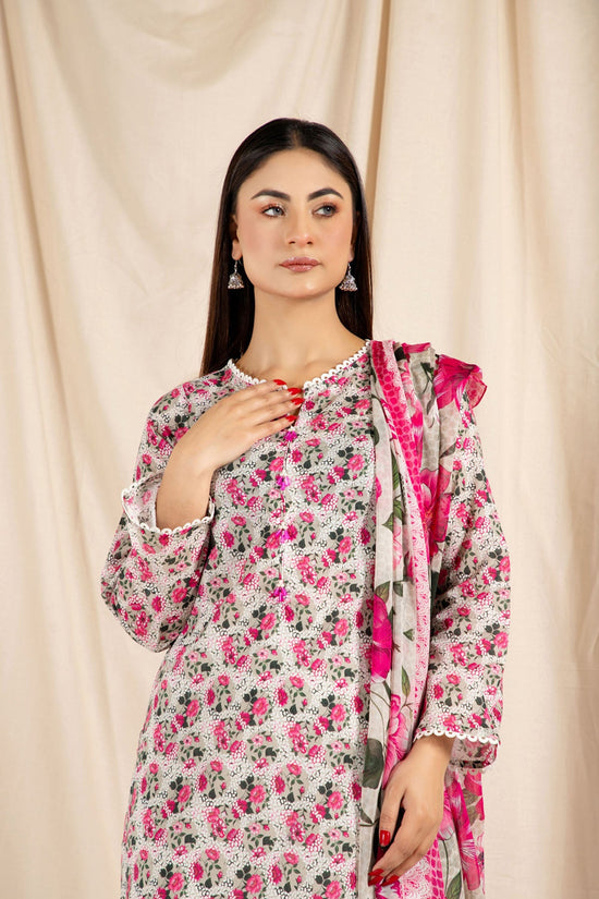 PRINTED LAWN  3 PCS (STITCHED)