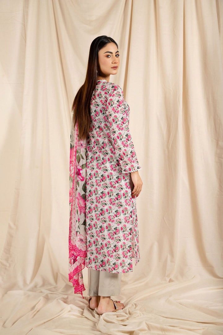 PRINTED LAWN  3 PCS (STITCHED)