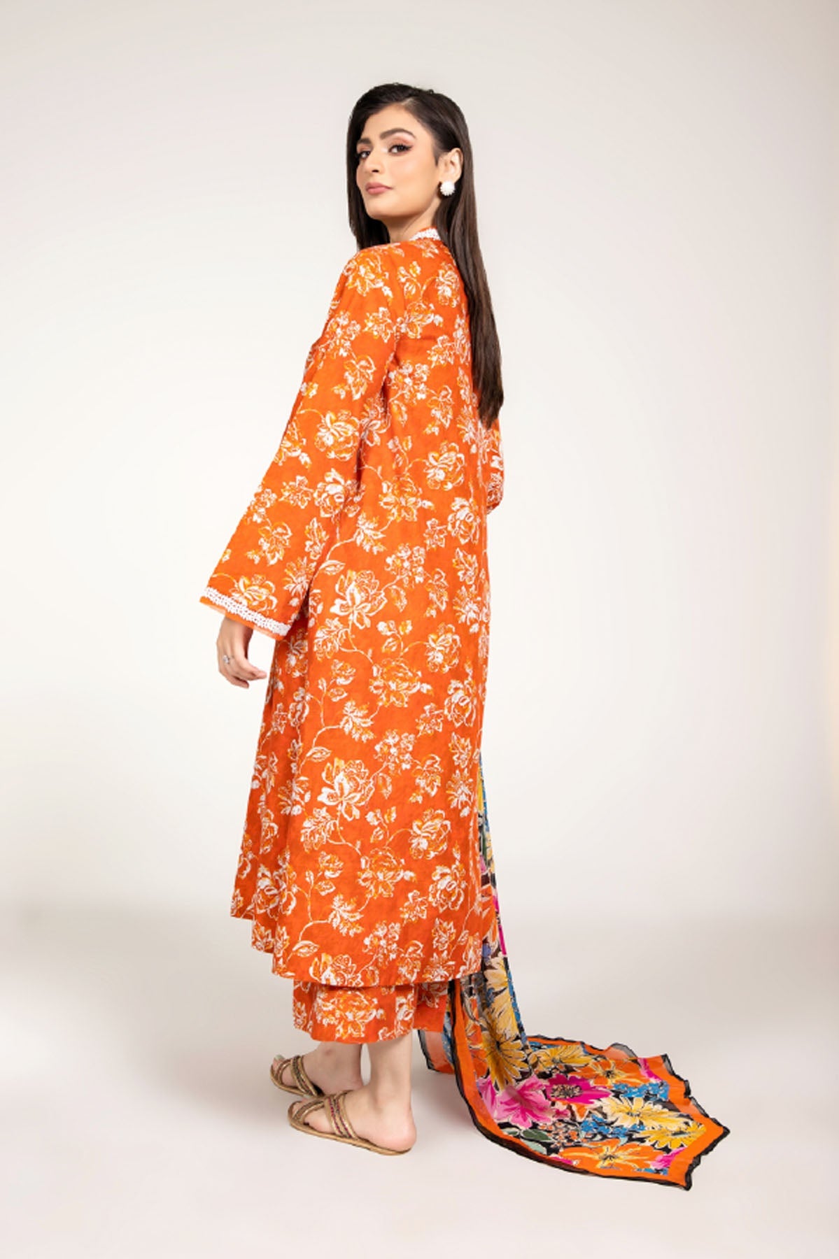 PRINTED SLUB KHADDAR 3 PCS (UNSTITCHED)