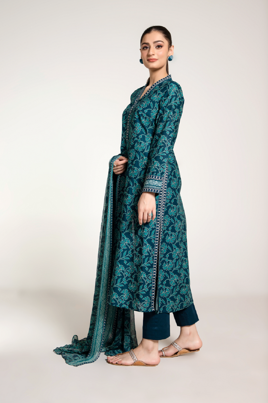 PRINTED SLUB KHADDAR 3 PCS (UNSTITCHED)