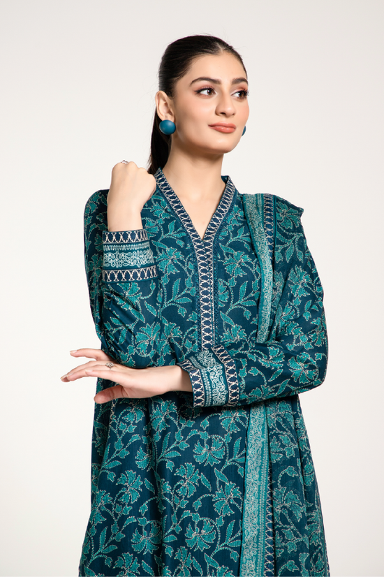 PRINTED SLUB KHADDAR 3 PCS (UNSTITCHED)