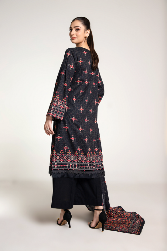 PRINTED SLUB KHADDAR 3 PCS (UNSTITCHED)
