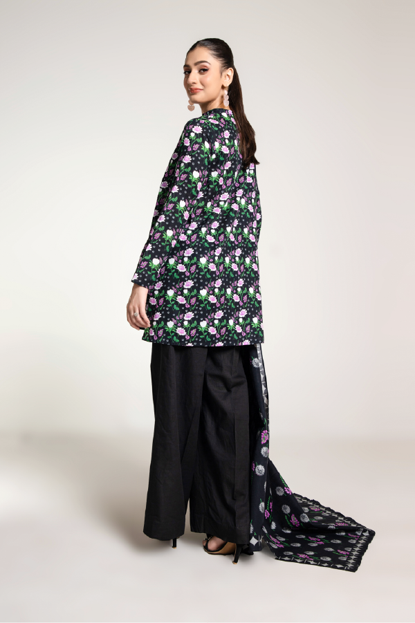 PRET PRINTED  SLUB KHADDAR  3 PCS