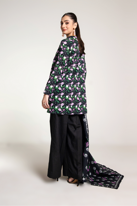 PRET PRINTED  SLUB KHADDAR  3 PCS