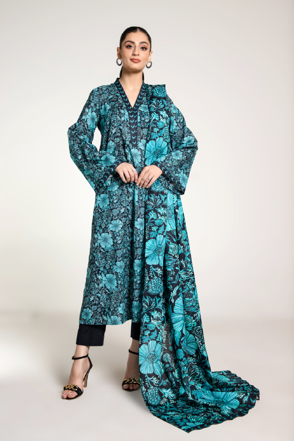 PRINTED SLUB KHADDAR 2 PCS (UNSTITCHED)