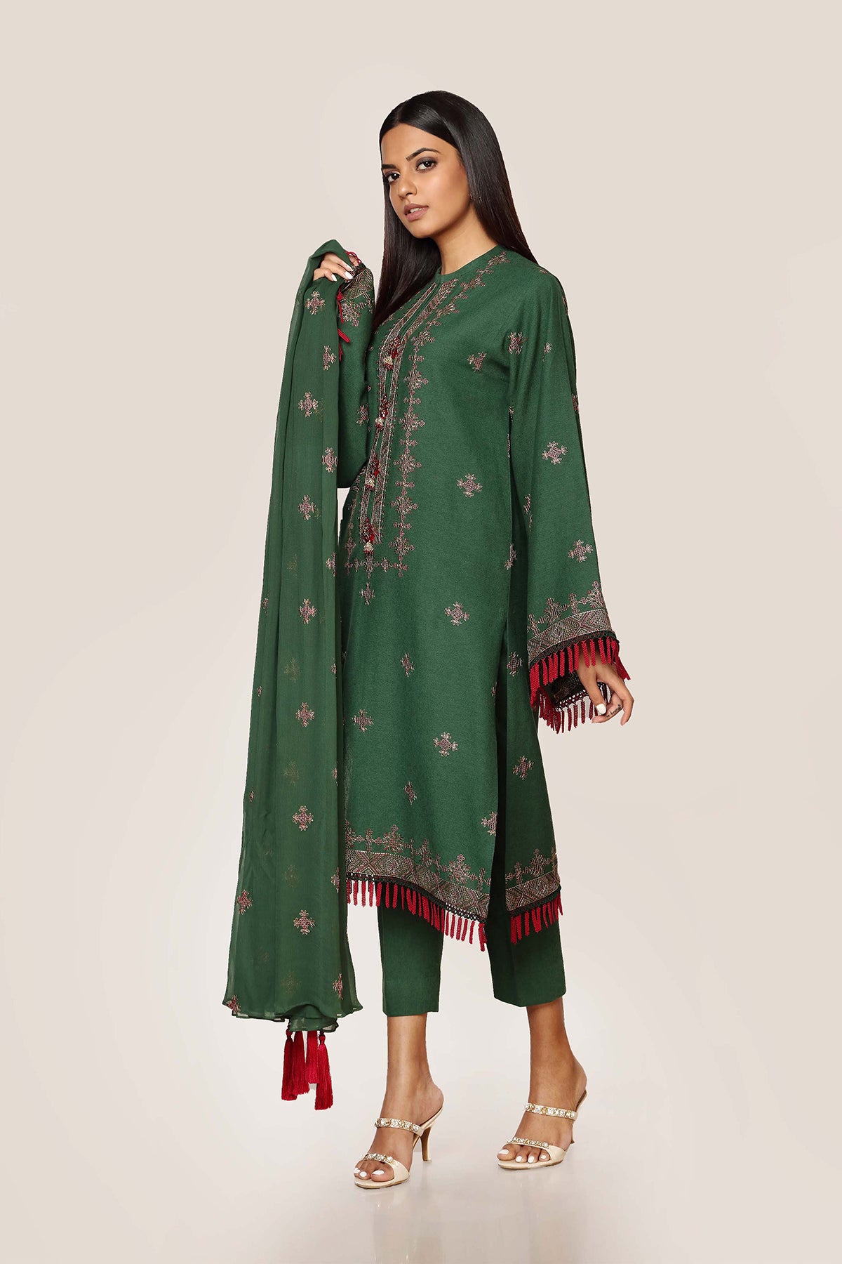EMBROIDERED COTTON KARANDI 3PCS