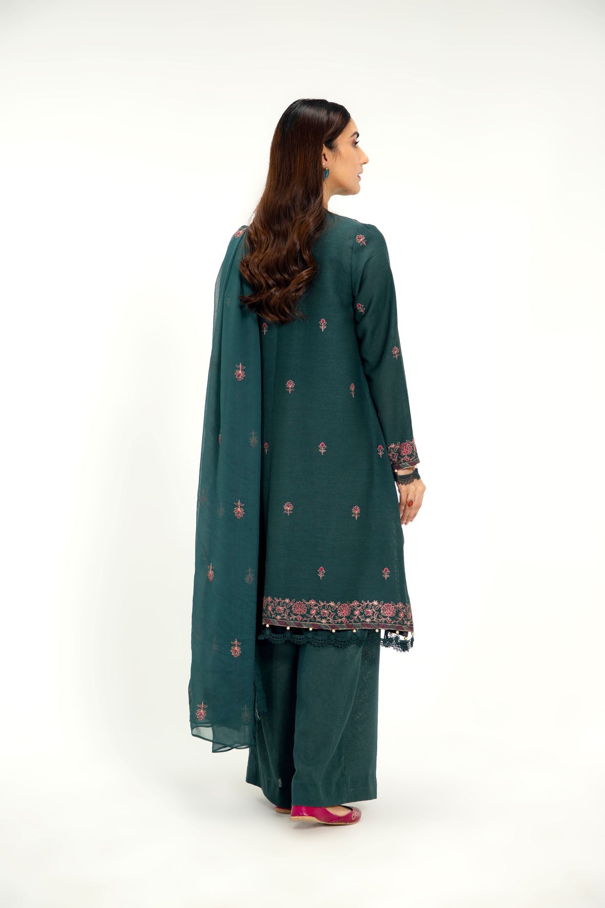 EMBROIDERED COTTON KARANDI  3 PCS (UNSTITCHED)