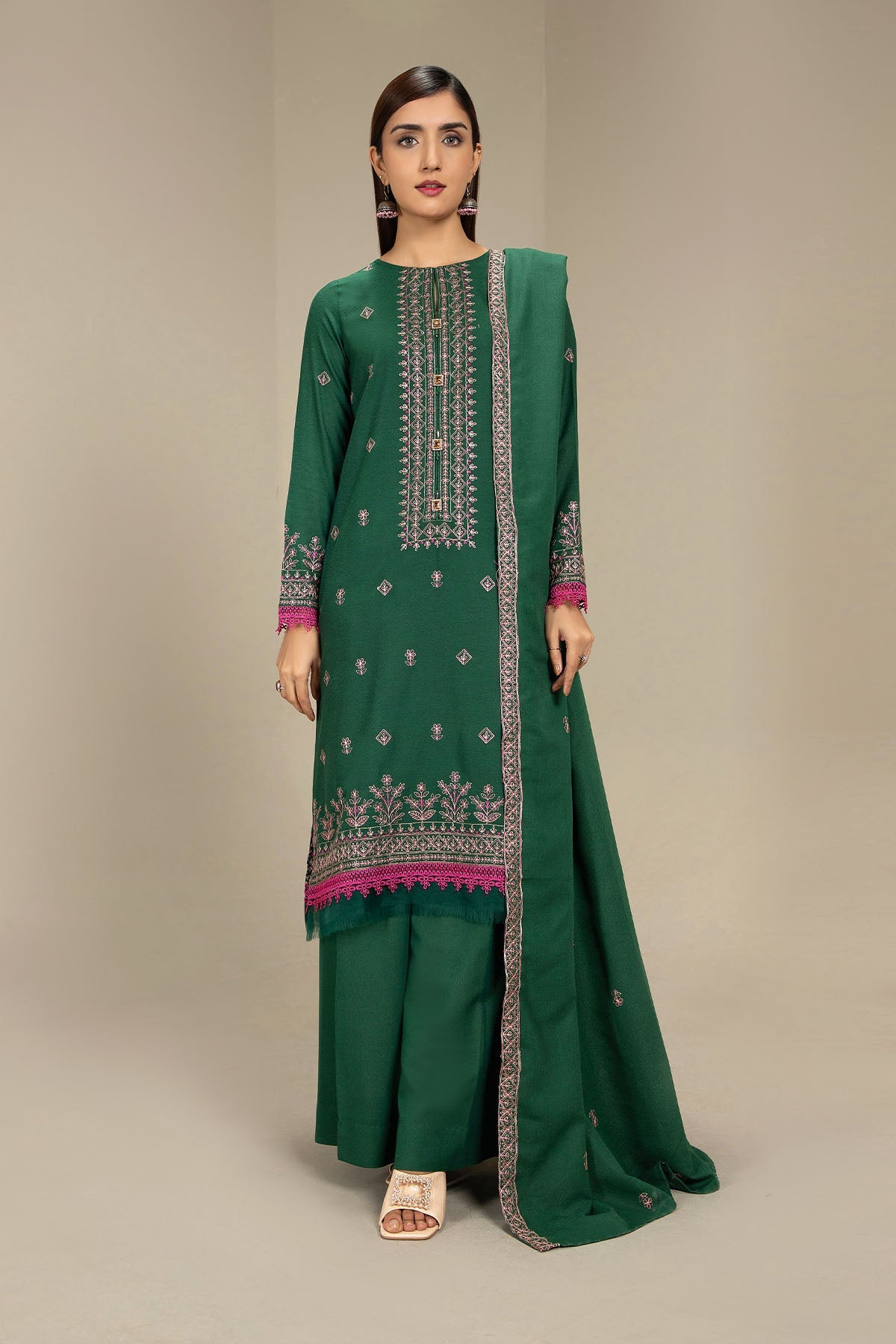EMBROIDERED  KARANDI LAWN 3PCS (UNSTITCHED)