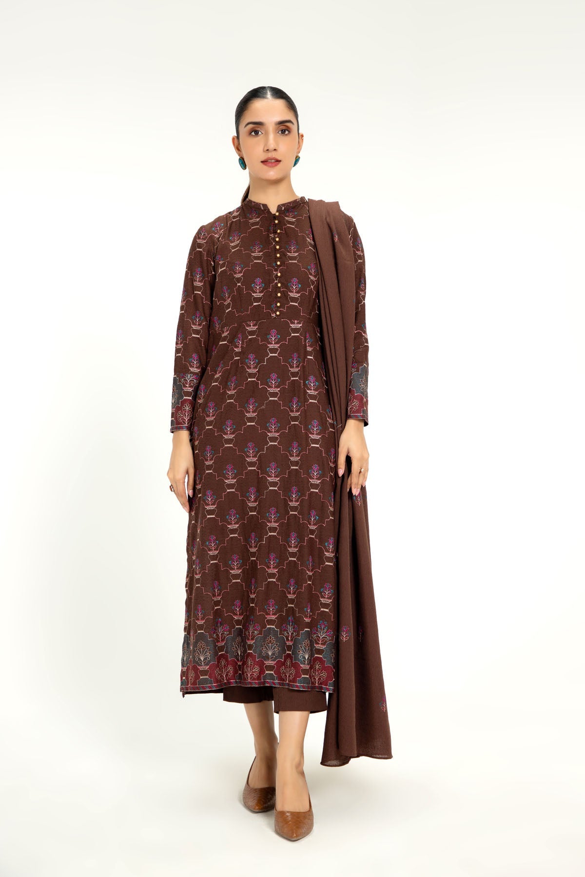 EMBROIDERED KARANDI LAWN 3 PCS (UNSTITCHED)