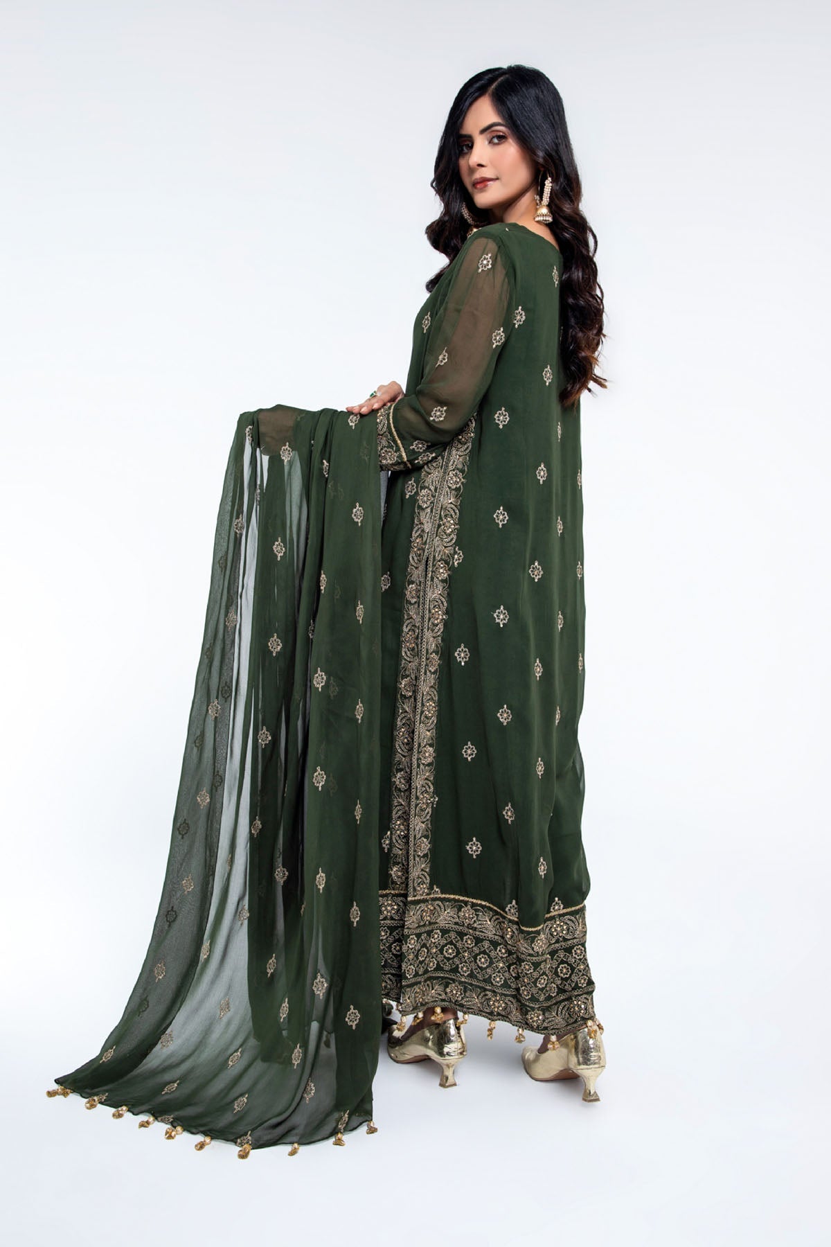 EMBROIDERED & EMBELISHED CHIFFON 2 PCS (UNSTITCHED)
