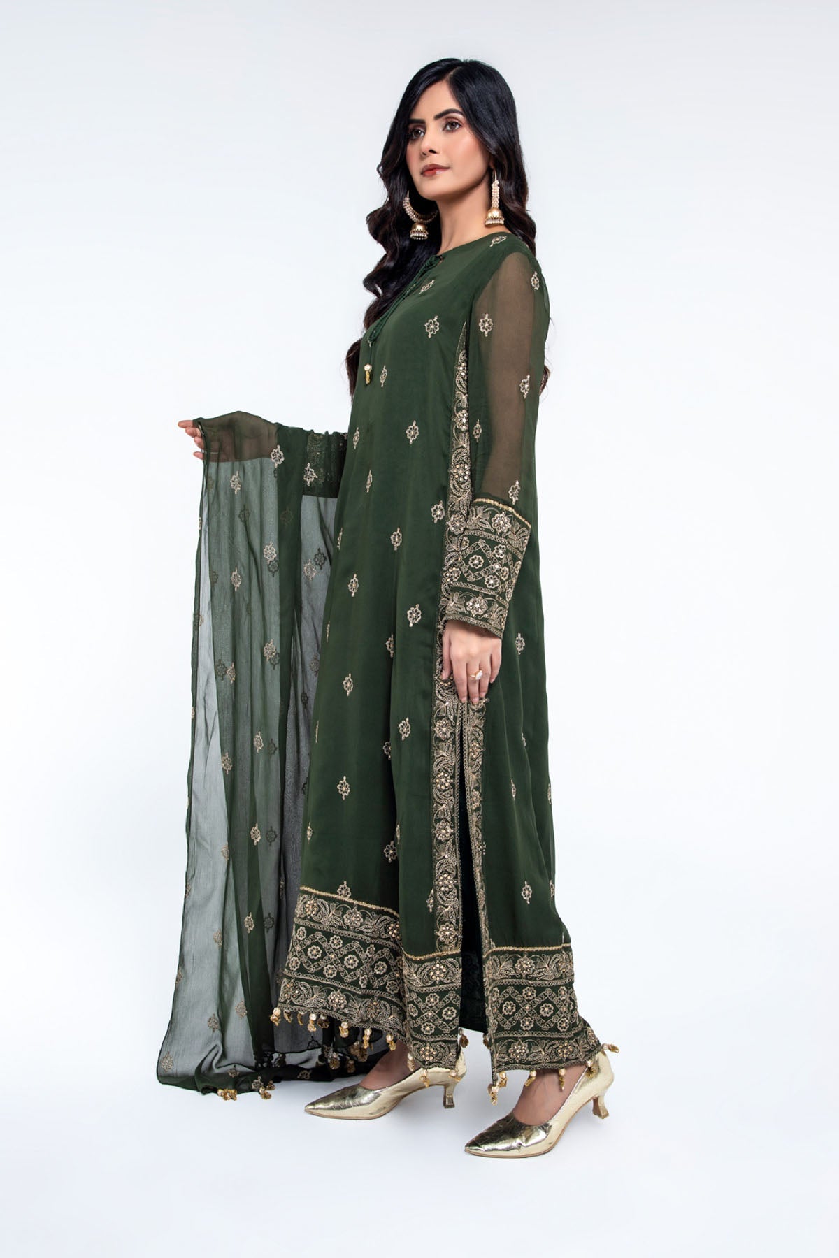 EMBROIDERED & EMBELISHED CHIFFON 2 PCS (UNSTITCHED)