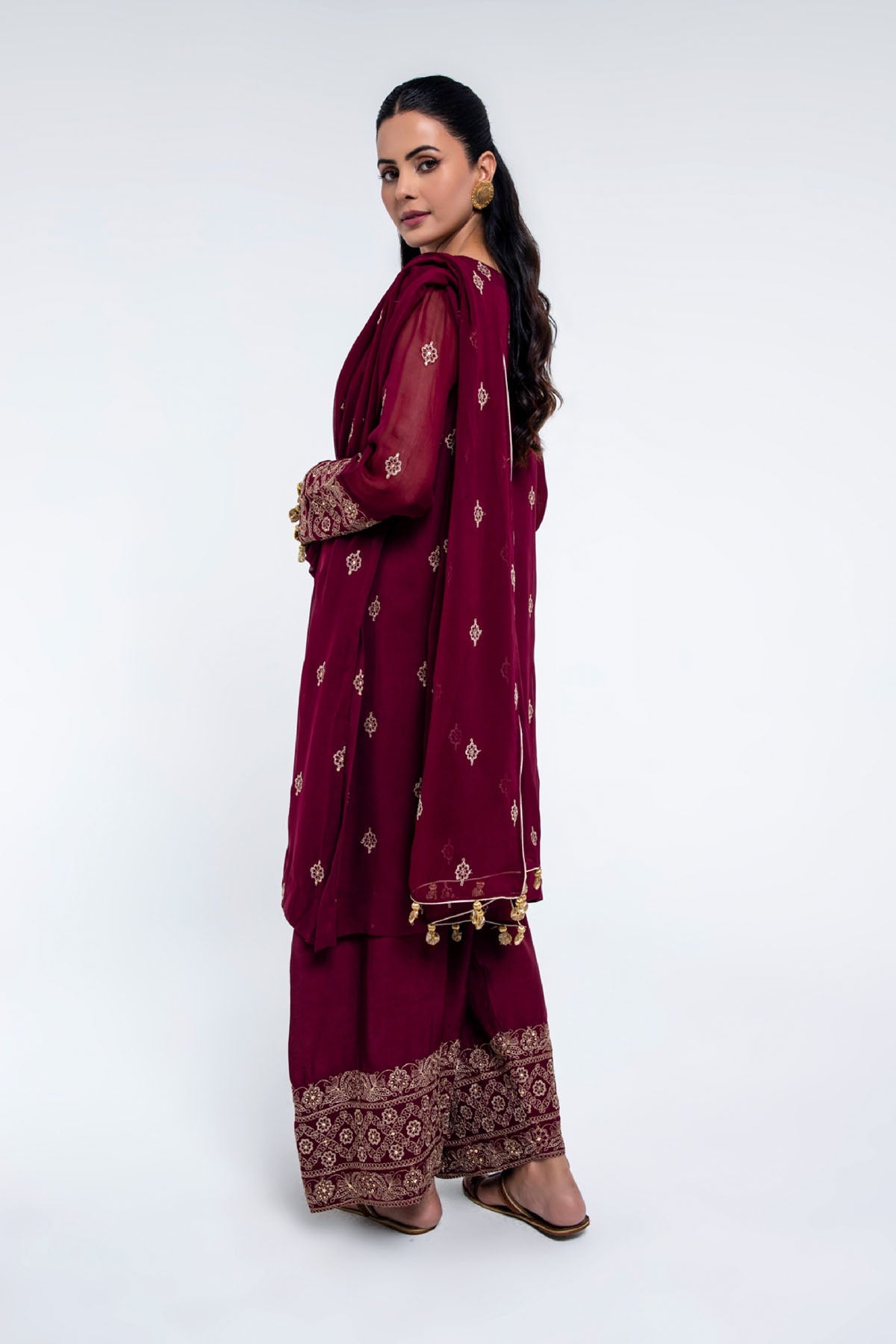 EMBROIDERED & EMBELISHED CHIFFON 2 PCS (UNSTITCHED)