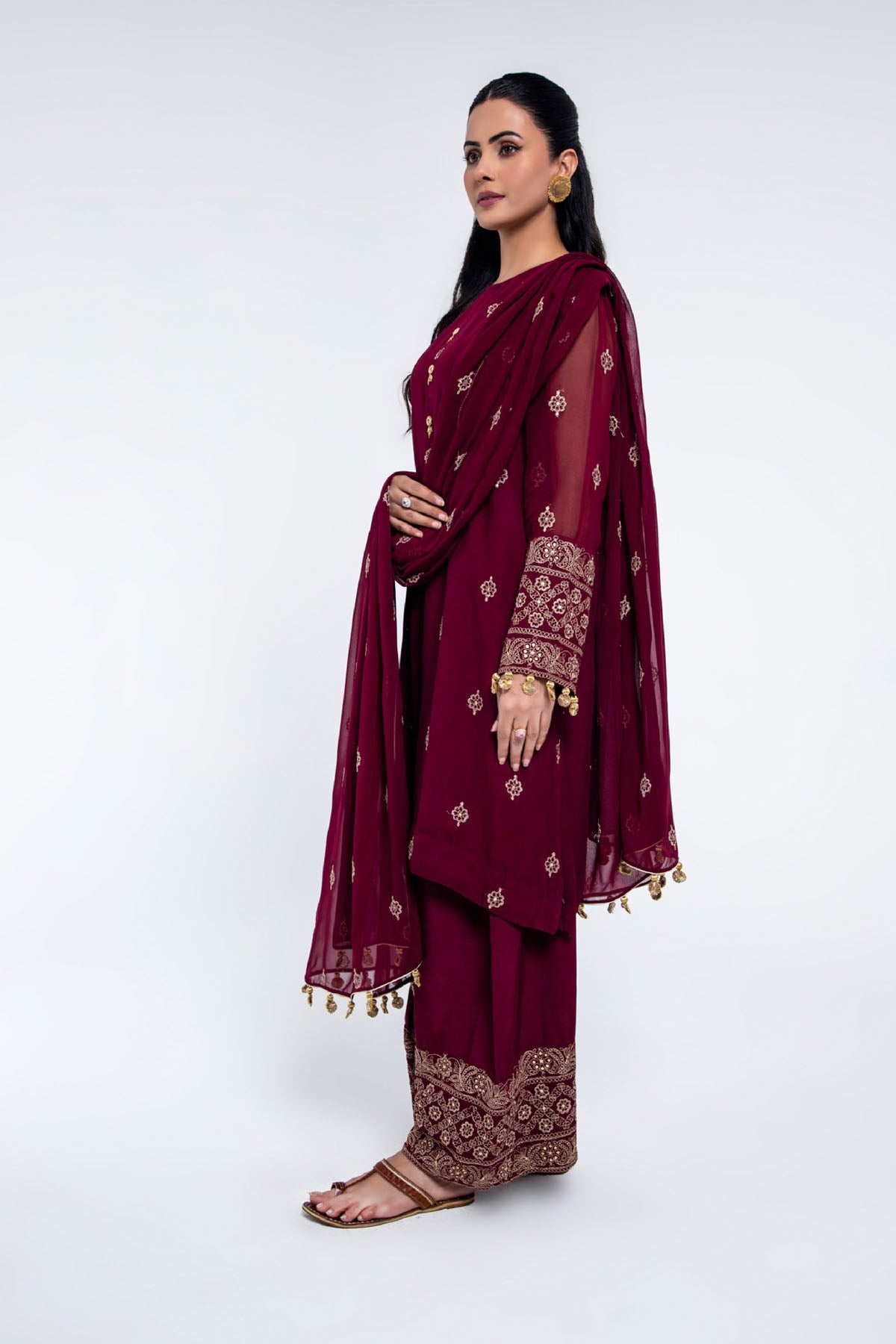 EMBROIDERED & EMBELISHED CHIFFON 2 PCS (UNSTITCHED)