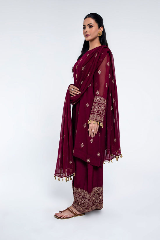 EMBROIDERED & EMBELISHED CHIFFON 2 PCS (UNSTITCHED)