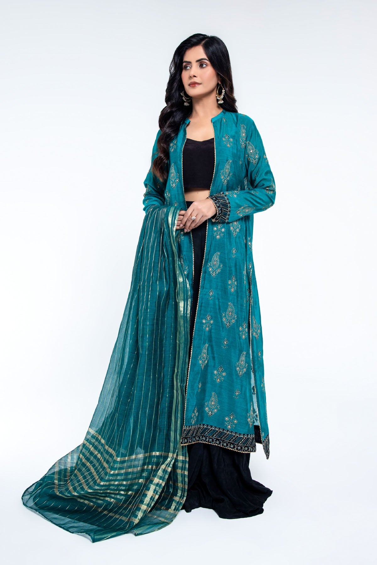 EMBROIDERED & EMBELISHED COTTON SILK 2 PCS (UNSTITCHED)