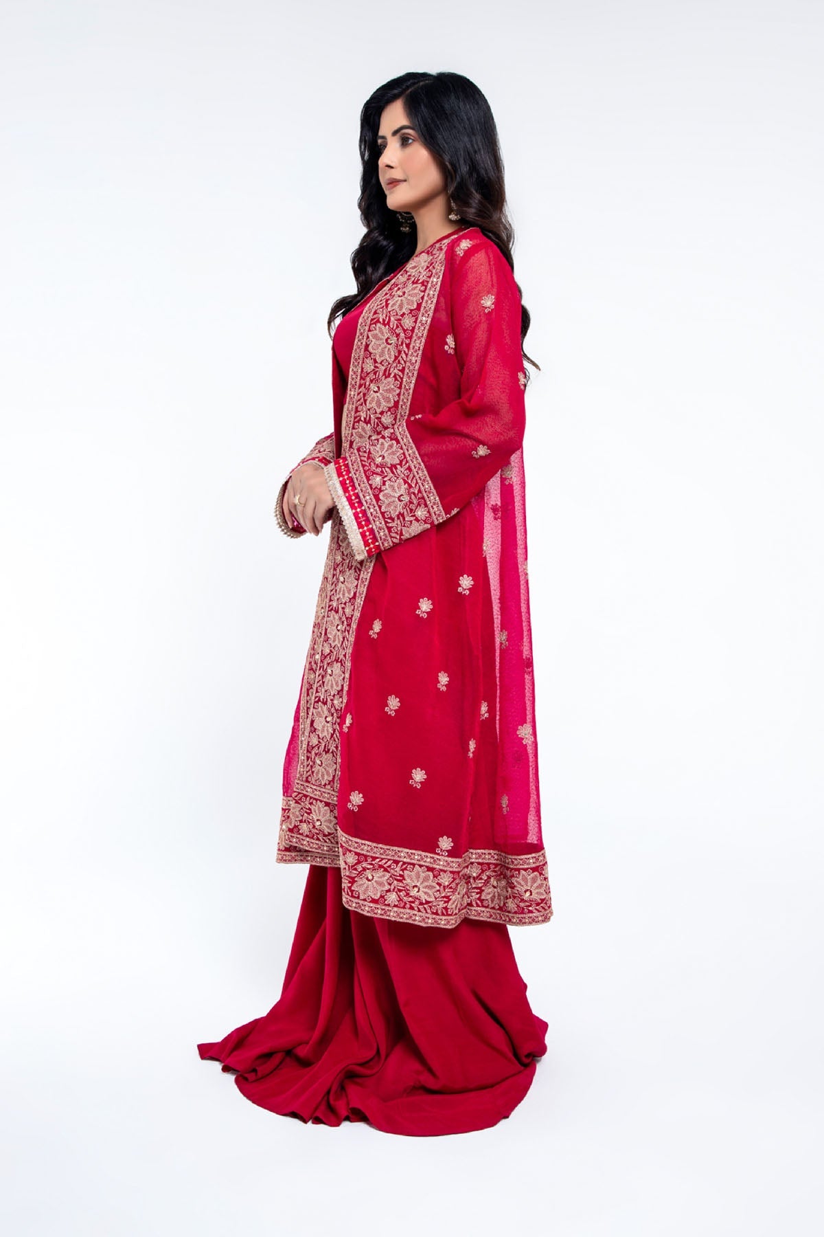 EMBROIDERED & EMBELISHED KARANDI NET 2 PCS (UNSTITCHED)