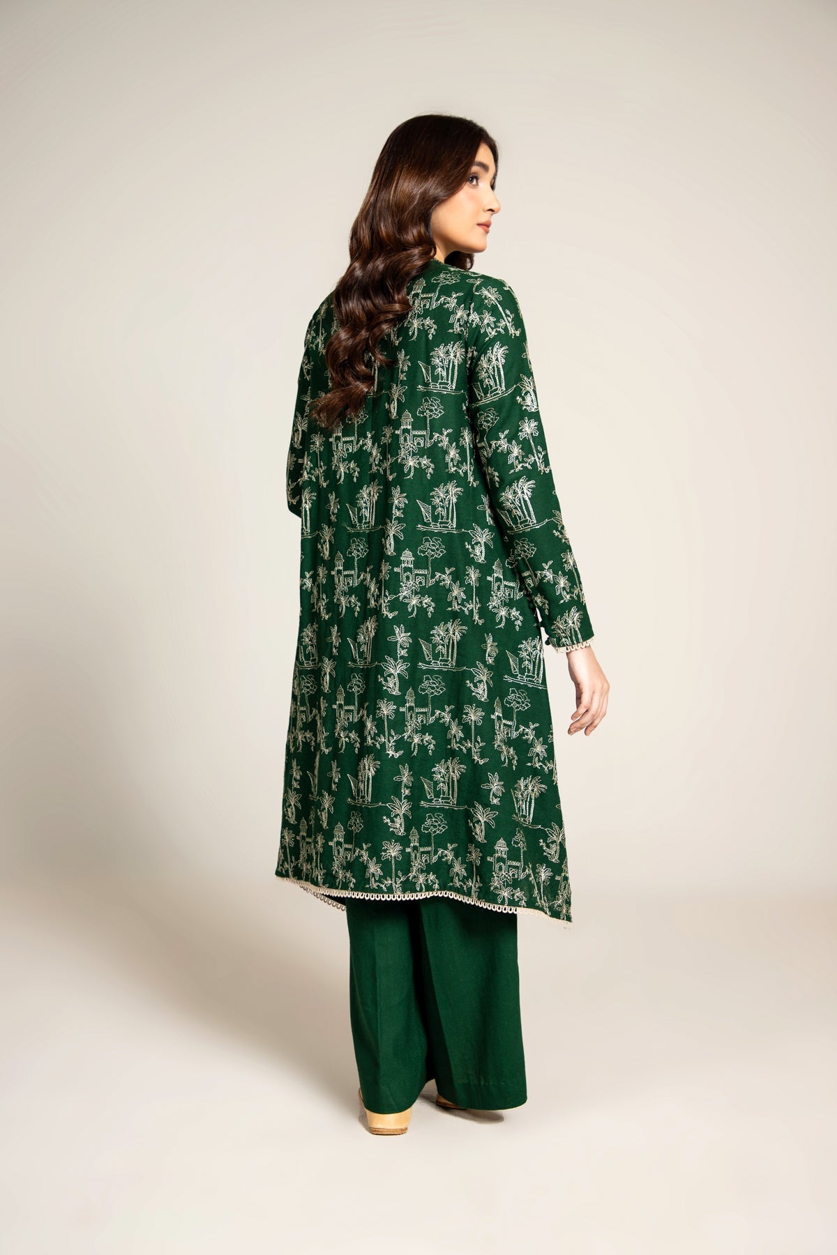 EMBROIDERED COTTON KARANDI  2 PCS (UNSTITCHED)