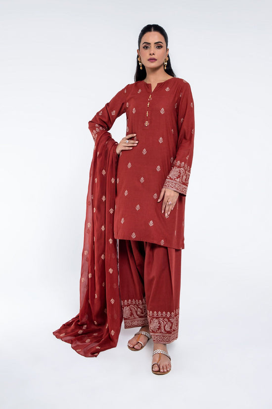 EMBROIDERED KARANDI LAWN 3 PCS (UNSTITCHED)