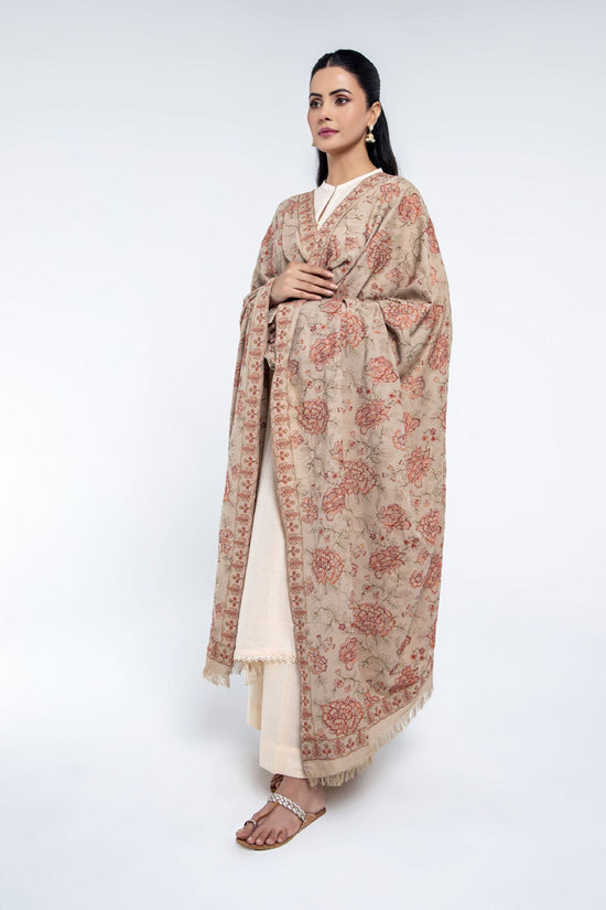 EMBROIDERED KARANNDI LAWN SHAWL