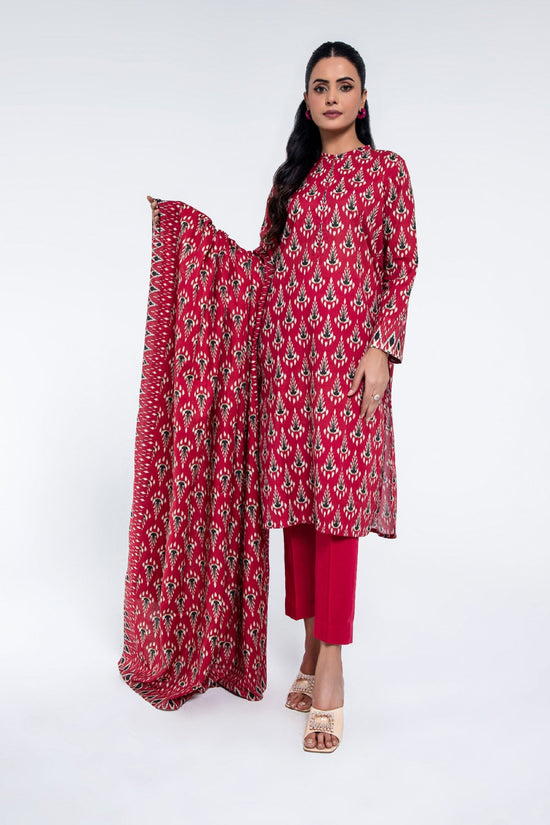 PRET PRINTED SLUB KHADDAR  3 PCS