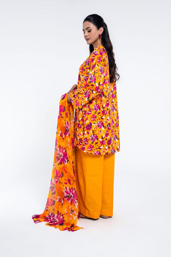 PRET PRINTED SLUB KHADDAR  3 PCS