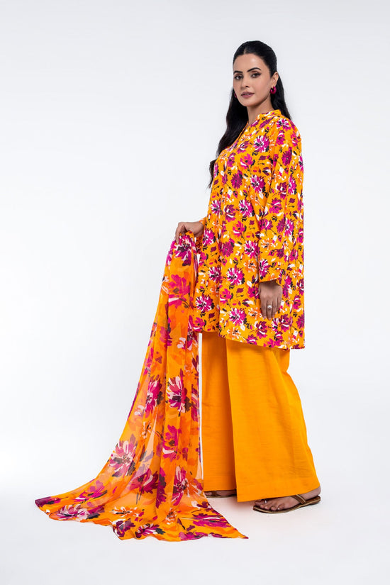 PRET PRINTED SLUB KHADDAR  3 PCS