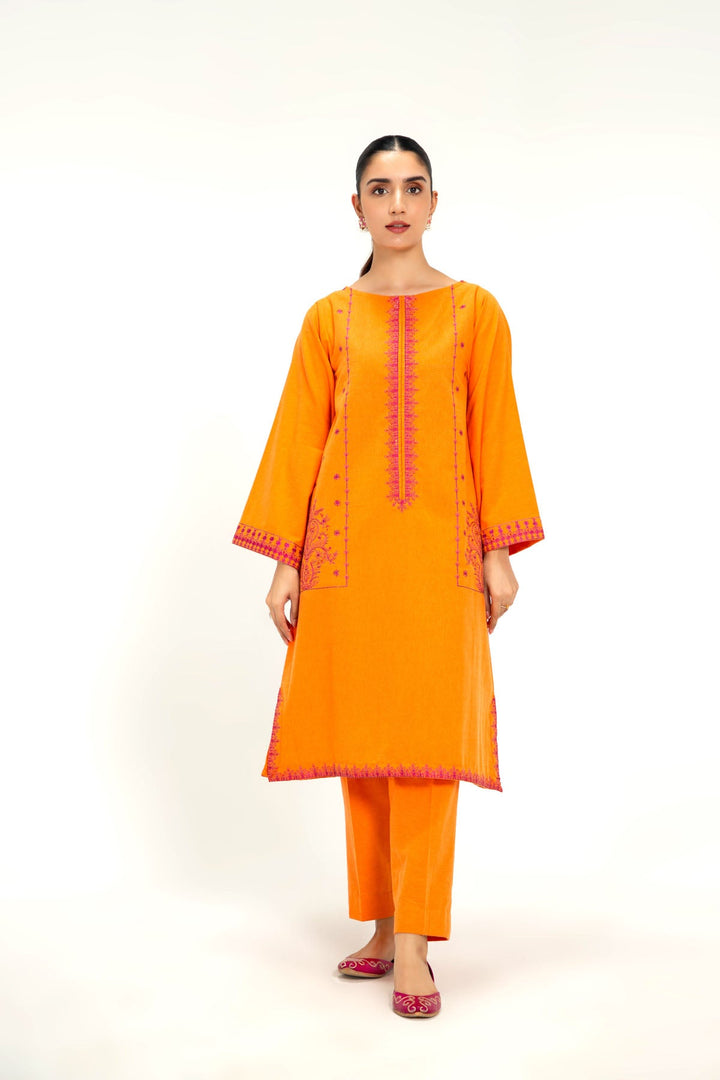 PRETTEMBROIDERED YARN DYED KHADDAR 2 PCS