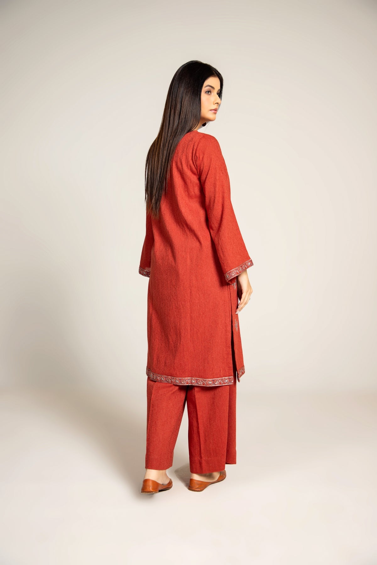 PRET EMBROIDERED COTTON KARANDI  2 PCS
