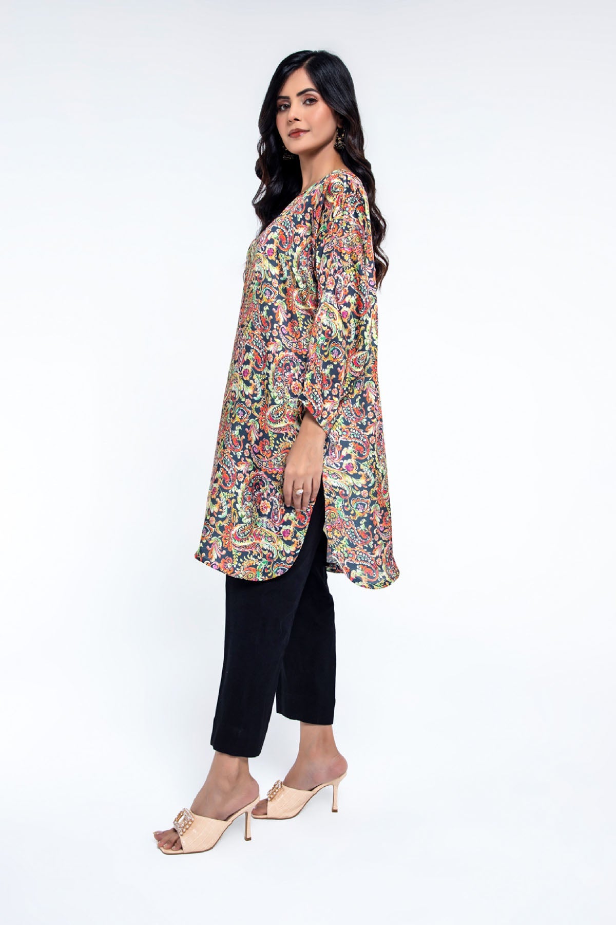 PRET PRINTED  SHAMOZ SILK  1 PCS