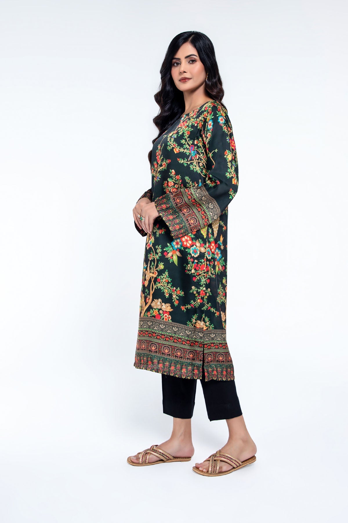 PRET PRINTED  SHAMOZ SILK  1 PCS