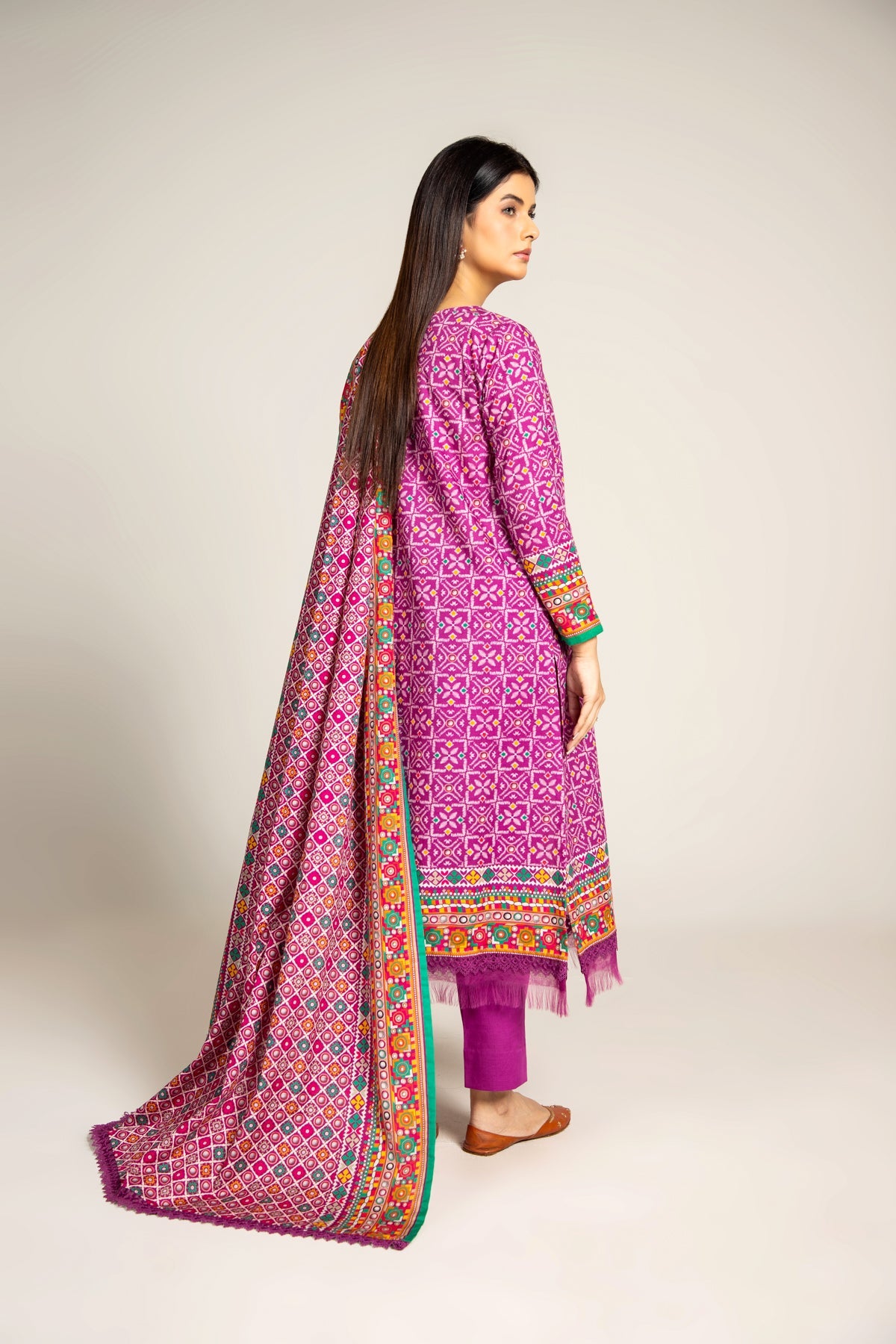 PRINTED SLUB KHADDAR 3 PCS (UNSTITCHED)